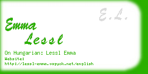 emma lessl business card